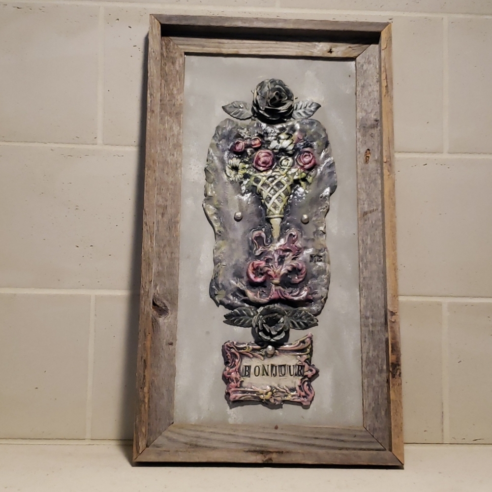 Framed Mixed-Media Art by Marcella Evensen